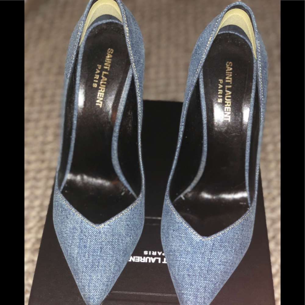 Saint Laurent denim pumps